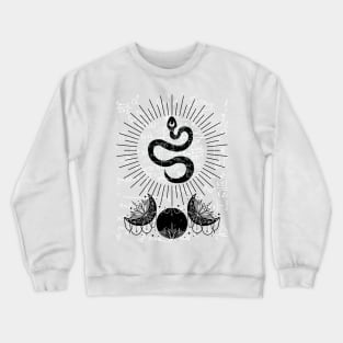 Math, Snake, and the moon Festival, Sacred Geometry, EDM Festival Gear,  Yoga, Meditation Crewneck Sweatshirt